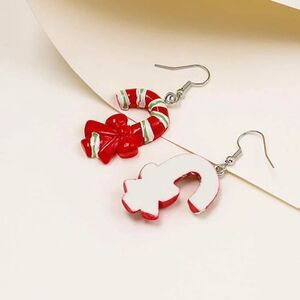 Holiday Christmas Candy Cane Earrings